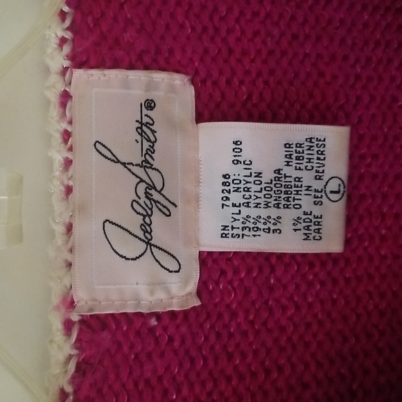 Jaclyn Smith Beautiful Pearl Sweater Large hot pink - Picture 3 of 12